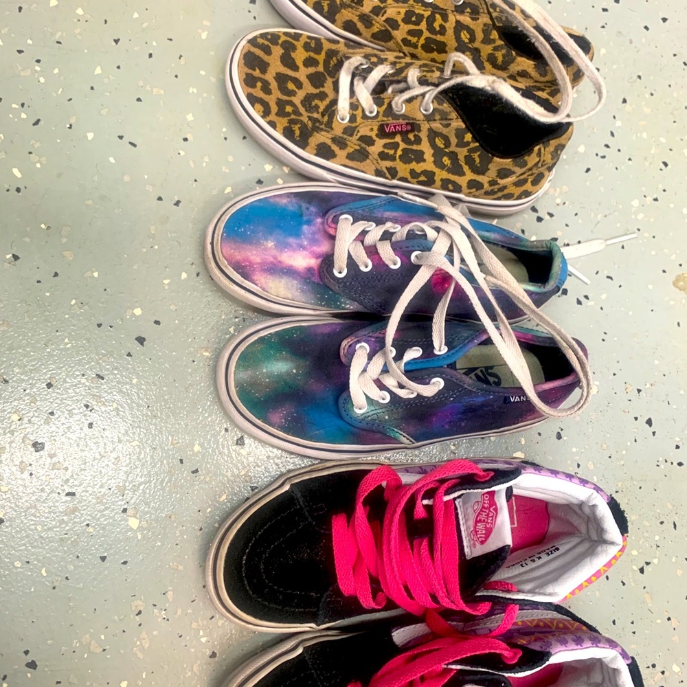 Girls Vans lot of 5 pairs size 13